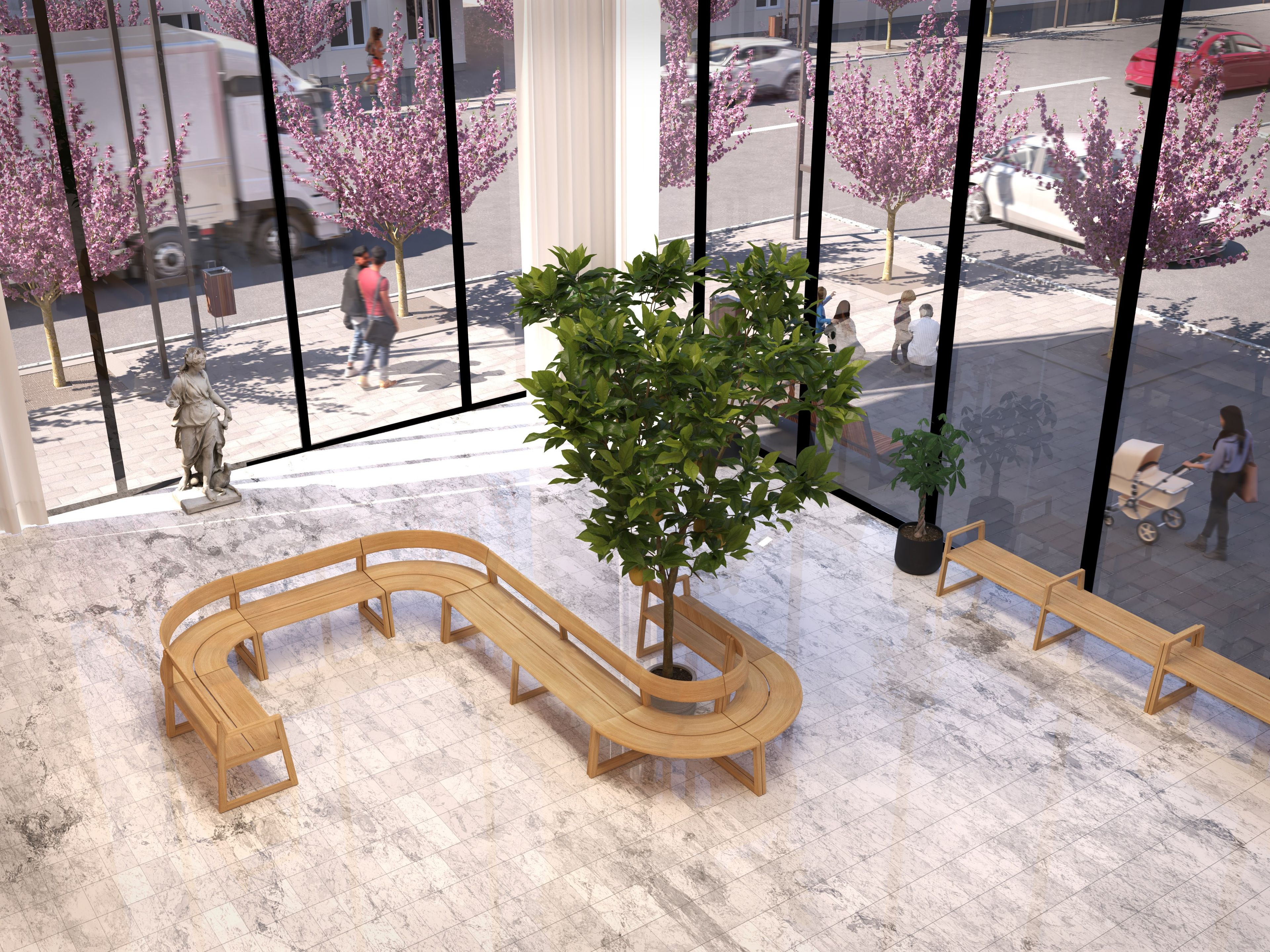 Модульная деревянная скамья без спинки Karl Andersson Meander ARCH-00026925 - Вид №4