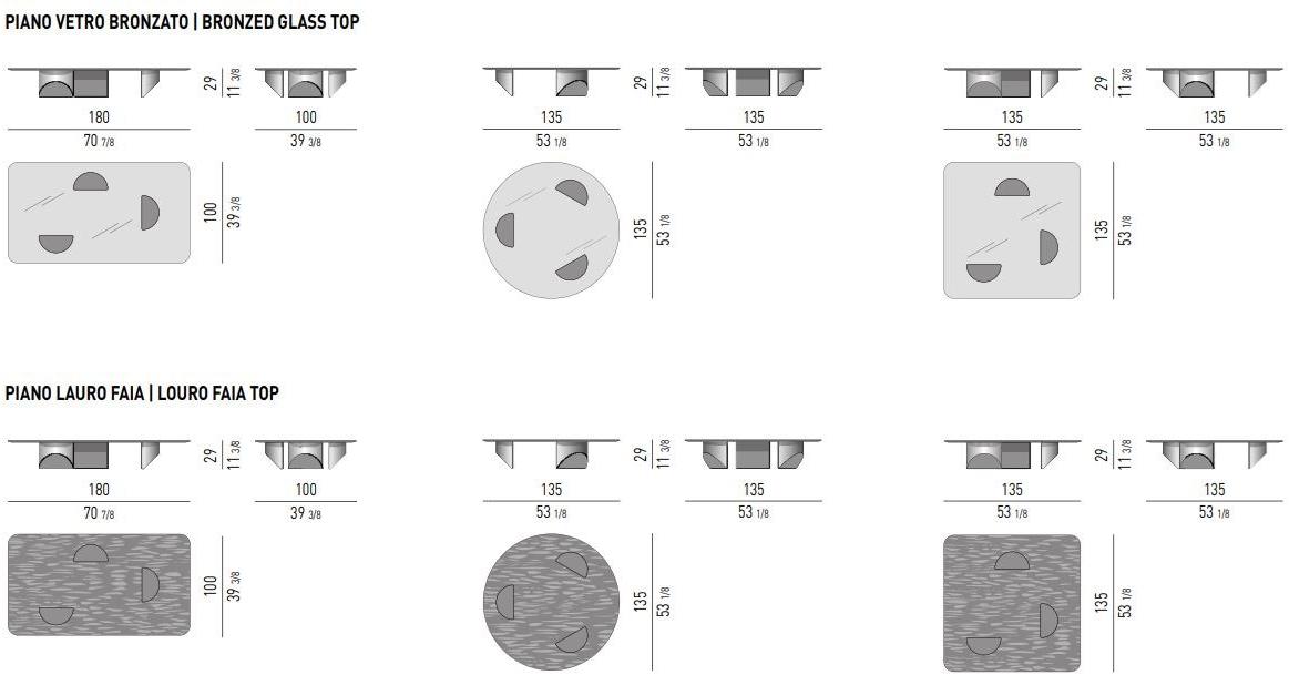 Minotti Низкий прямоугольный журнальный столик из стекла Wedge sun-id-1434910 - Вид №3