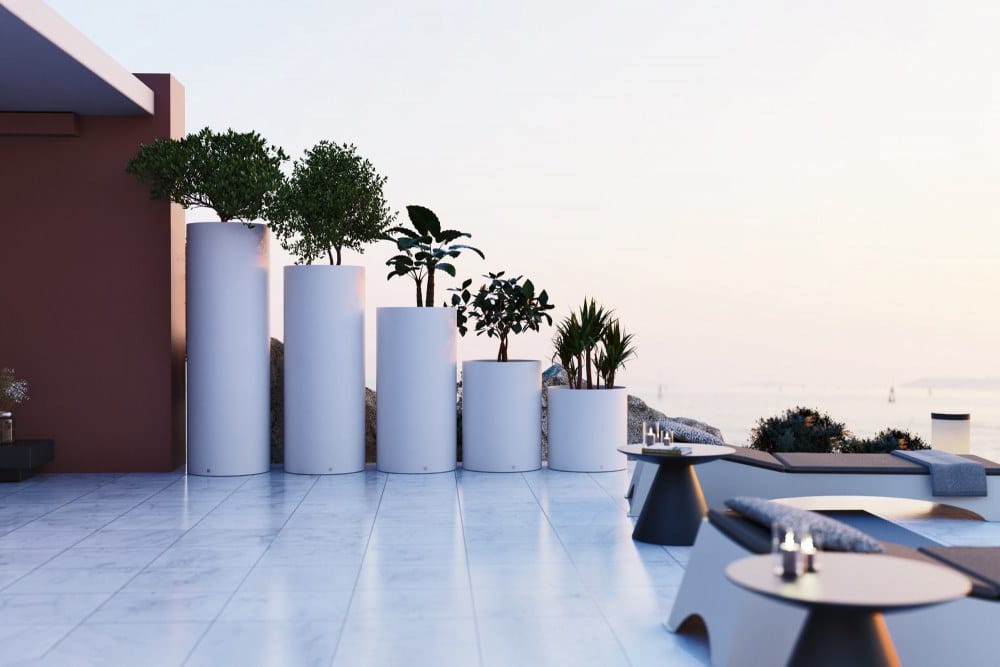 Круглый садовый горшок из стекловолокна GANSK Magnus ARCH-00013408 - Вид №3