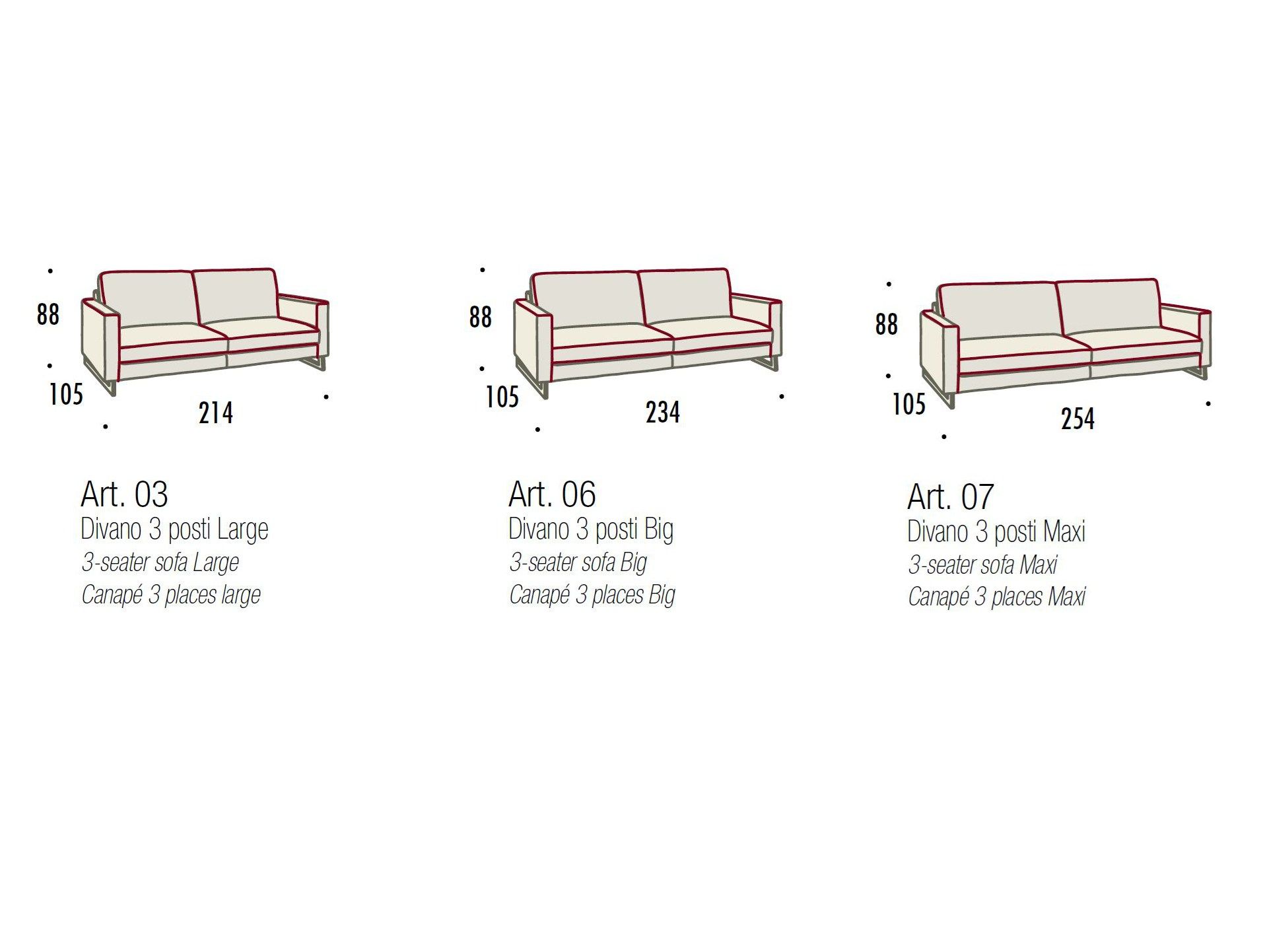 3-местный бархатный диван Felis Softliving ARCH-00105953 - Вид №5