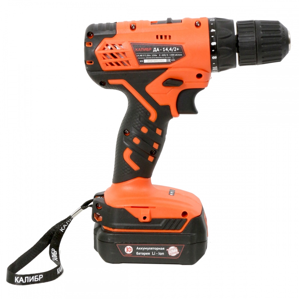 43800 Калибр Аккумуляторная дрель (Li-Ion) ДА-14,4/2+  - Вид №1
