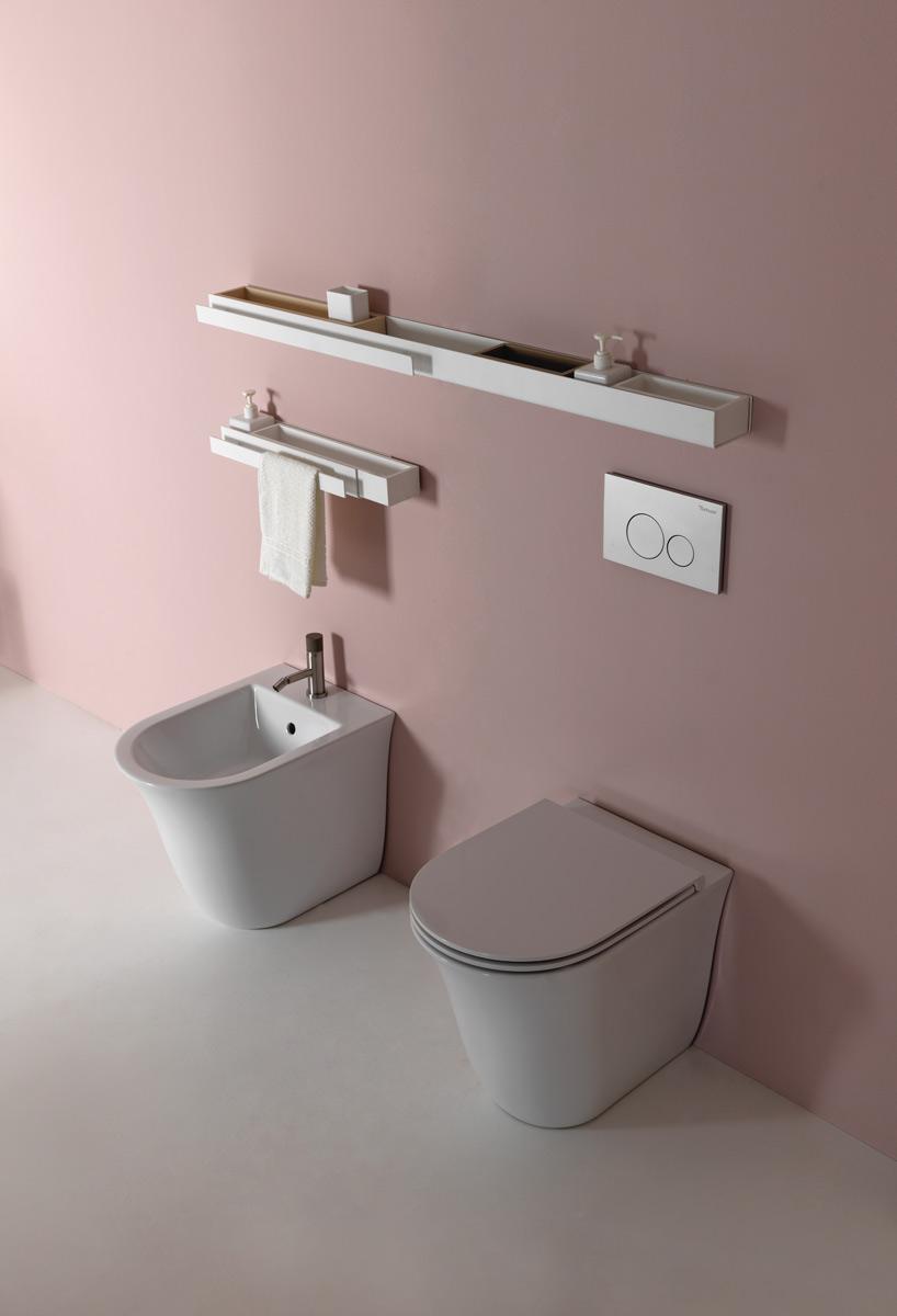 FIMEVE60 - FIMEAS60 Полка рейлинг с держателем полотенца GSG CERAMIC Accessori - Вид №6