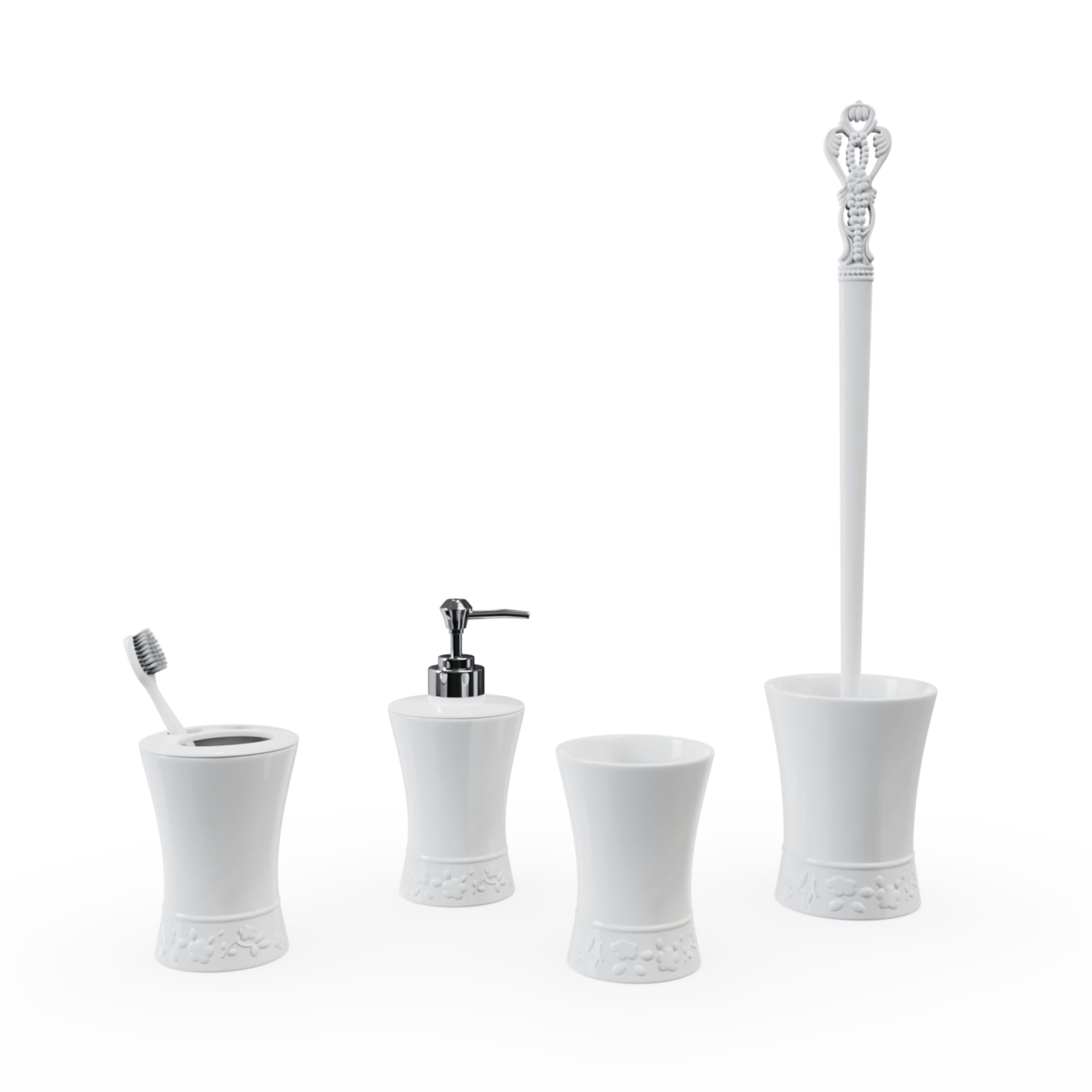 84730552 Стакан для зубных щёток Swensa Venice пластик цвет белый нет Santreyd  - Вид №1