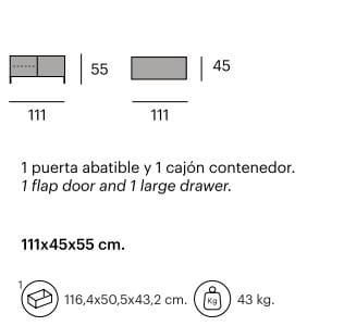 ТВ-шкаф из тикового дерева Pilma Fusion ARCH-00111283 - Вид №1