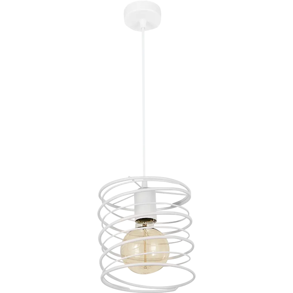 Подвесной светильник Vitaluce Торнадо вайт 1 лампа 3м² Е27 цвет белый матовый STLM-2191086 - Вид №1