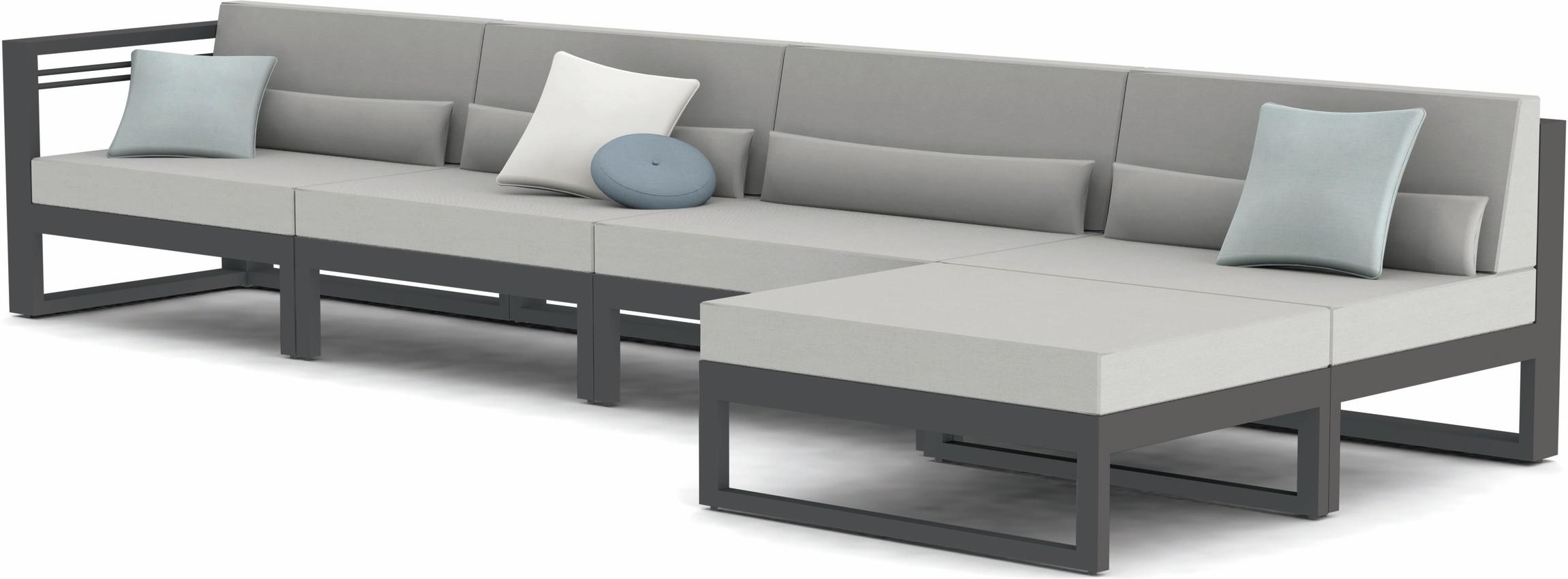 MNST480 Concept 4 лава черный текстиль справа Manutti Fuse