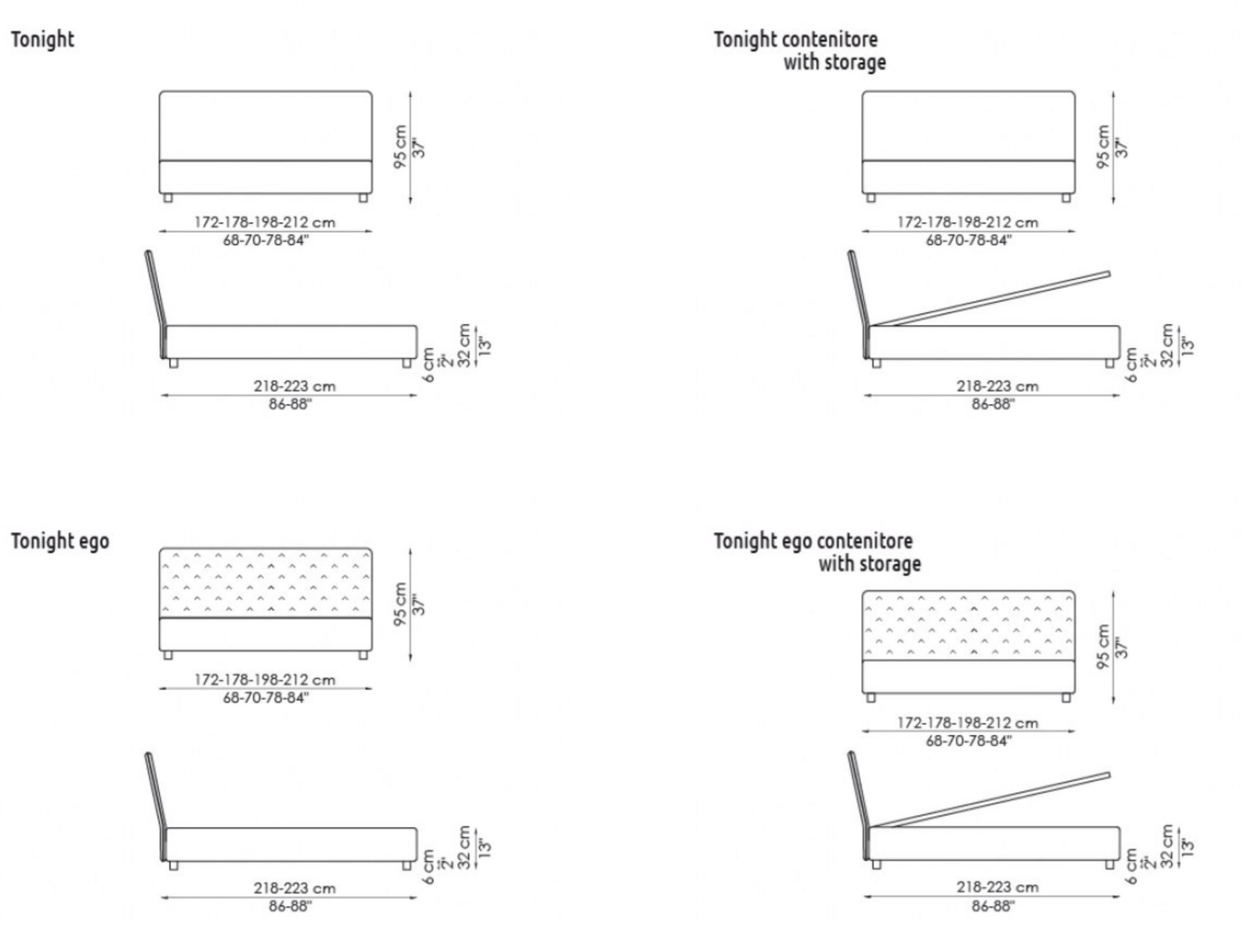 Двуспальная кровать из ткани с мягким изголовьем BONALDO TONIGHT ARCH-00050730 - Вид №16