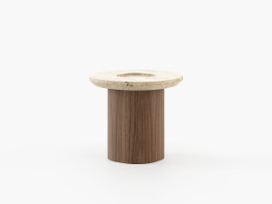 Квадратный журнальный столик из травертина