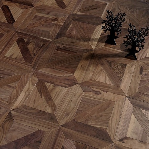 Модульный паркет Coswick Ланже Американский Орех Европейский (Грецкий) Рустик (Гладкая) 635х635 мм 13163601 - Вид №1