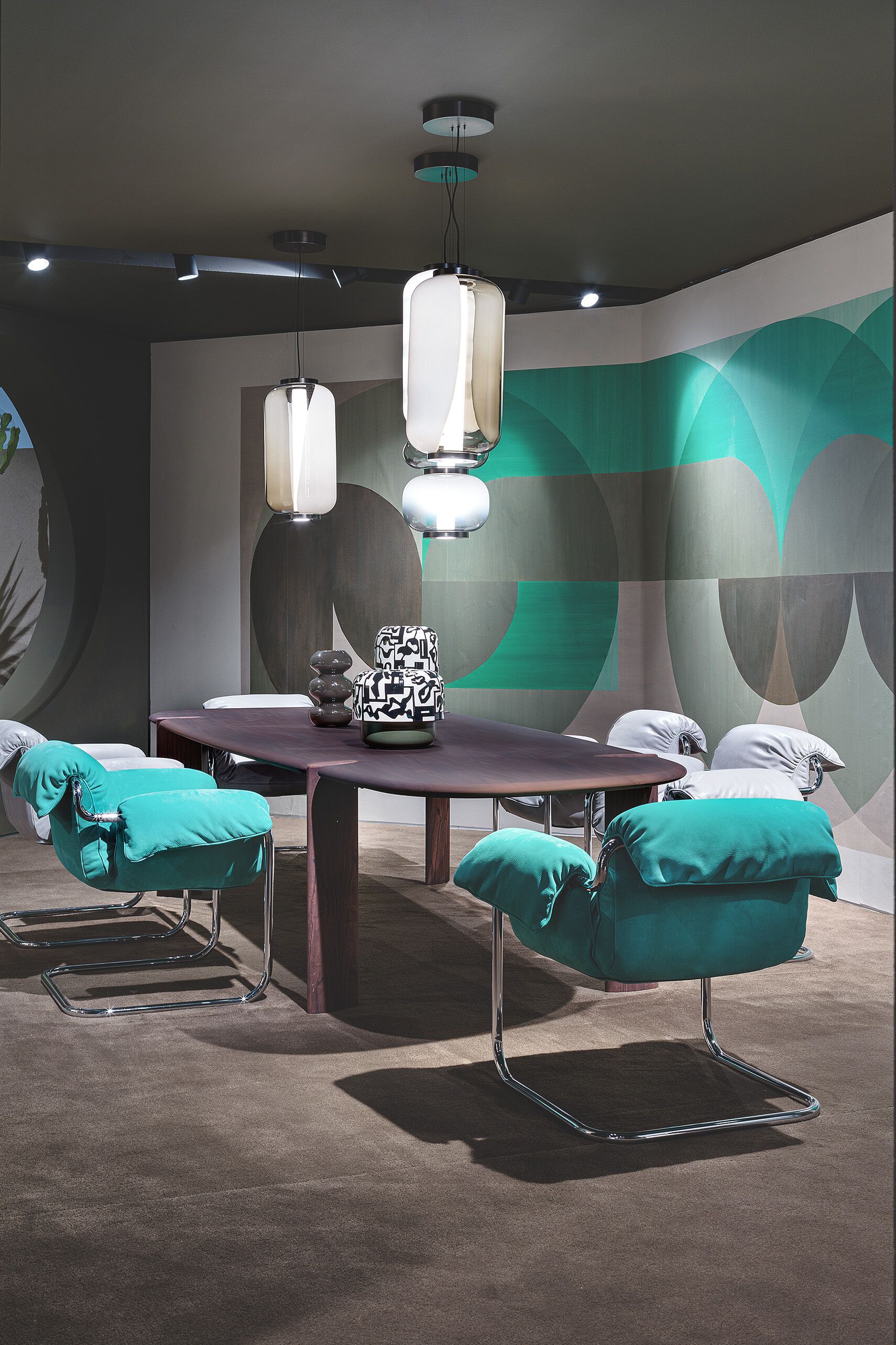 Кожаный консольный стул с подлокотниками Baxter SO FAR ARCH-00047867 - Вид №9