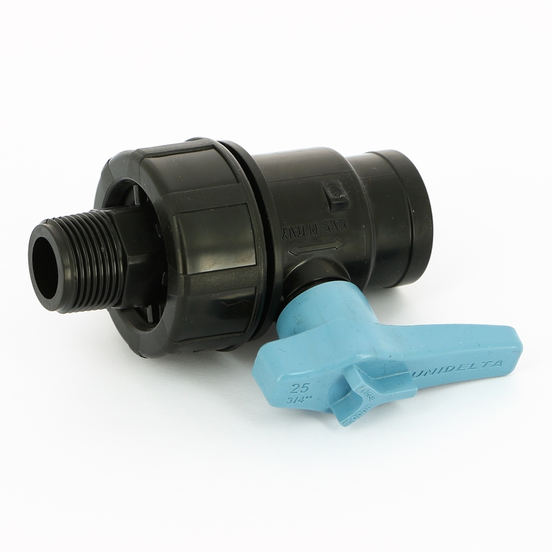 Кран обжим-Н Unidelta 25 х 3/4" для труб ПНД полипропилен PP-B 1072025003001 - Вид №4