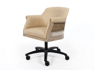 Офисное кресло с регулируемой высотой с кожаными колесами и подлокотниками