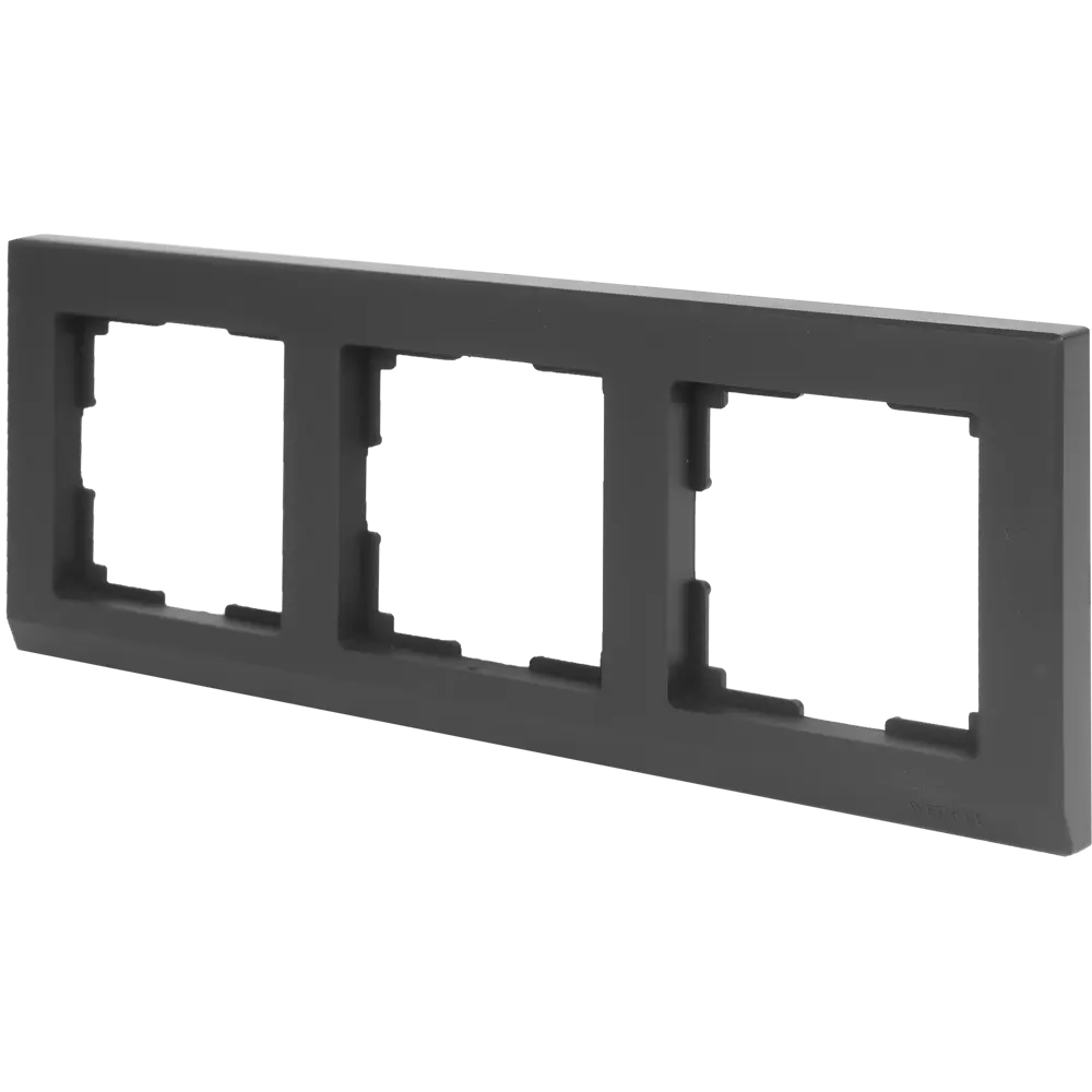 Рамка Werkel Stark для тройных розеток и выключателей, черная 82125378 STLM-0019707 - Вид №1