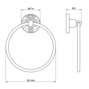 1085 ** 16 Кольцо для полотенца Nicolazzi Series Liberty