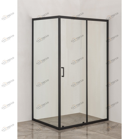 Orange E23-12090TB Душевой уголок без поддона с раздвижной дверкой., черного цвета. Никель sun-id-1517263
