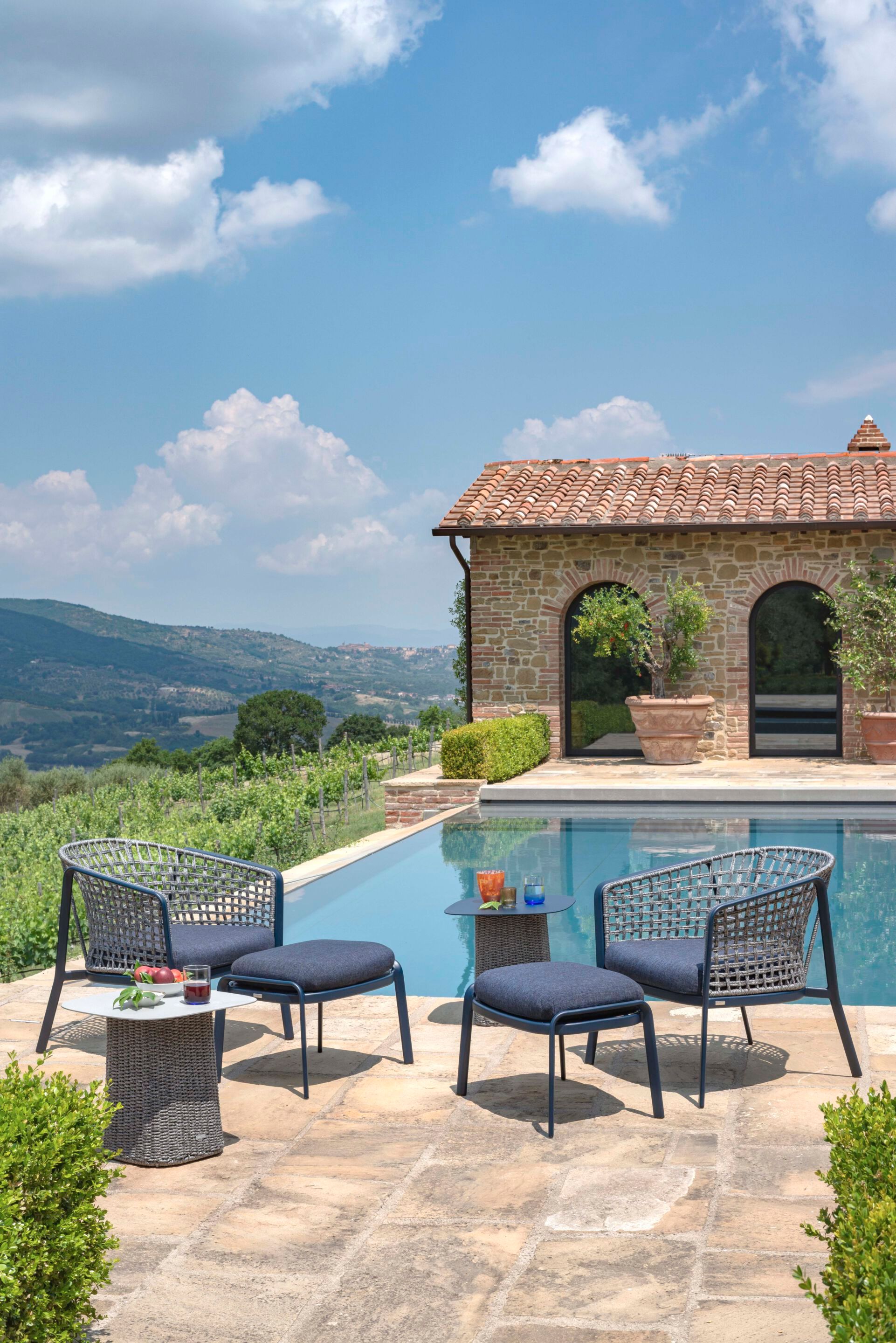 Алюминиевое кресло для отдыха и квадратная плетеная веревка emu ARCH-00058900 - Вид №6