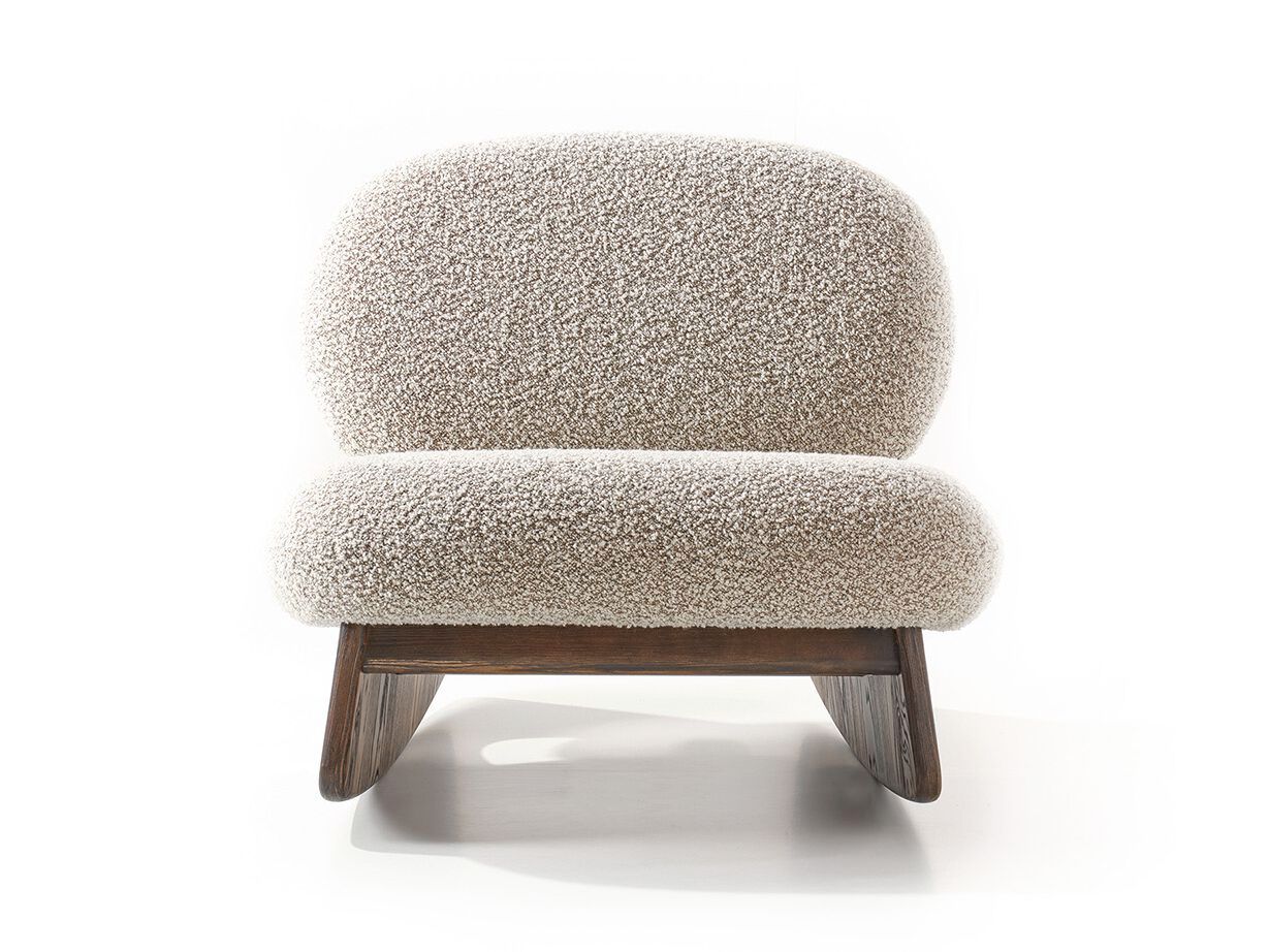 Мягкое кресло-качалка с деревянной основой Naturedesign Home ARCH-00133279 - Вид №1