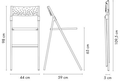 MOBLIBERICA Табурет металлический высокий складной Moon sun-id-1507295 - Вид №7