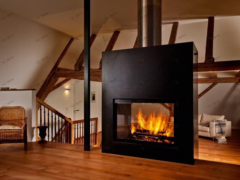 RÜEGG Дровяной стальной камин с панорамным остеклением Classic line sun-id-1501082