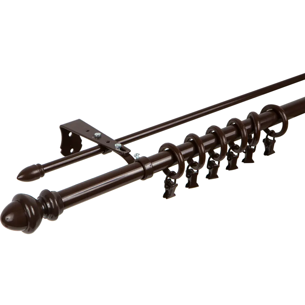 Карниз двухрядный Classic 160 см металл цвет коричневый АРТ-ДЕКОР STLM-2157533