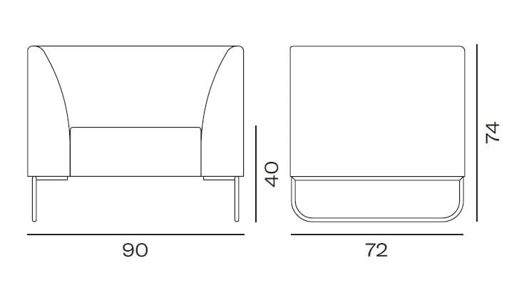 Тканевое кресло с подлокотниками Vergés Dula ARCH-00147942 - Вид №2