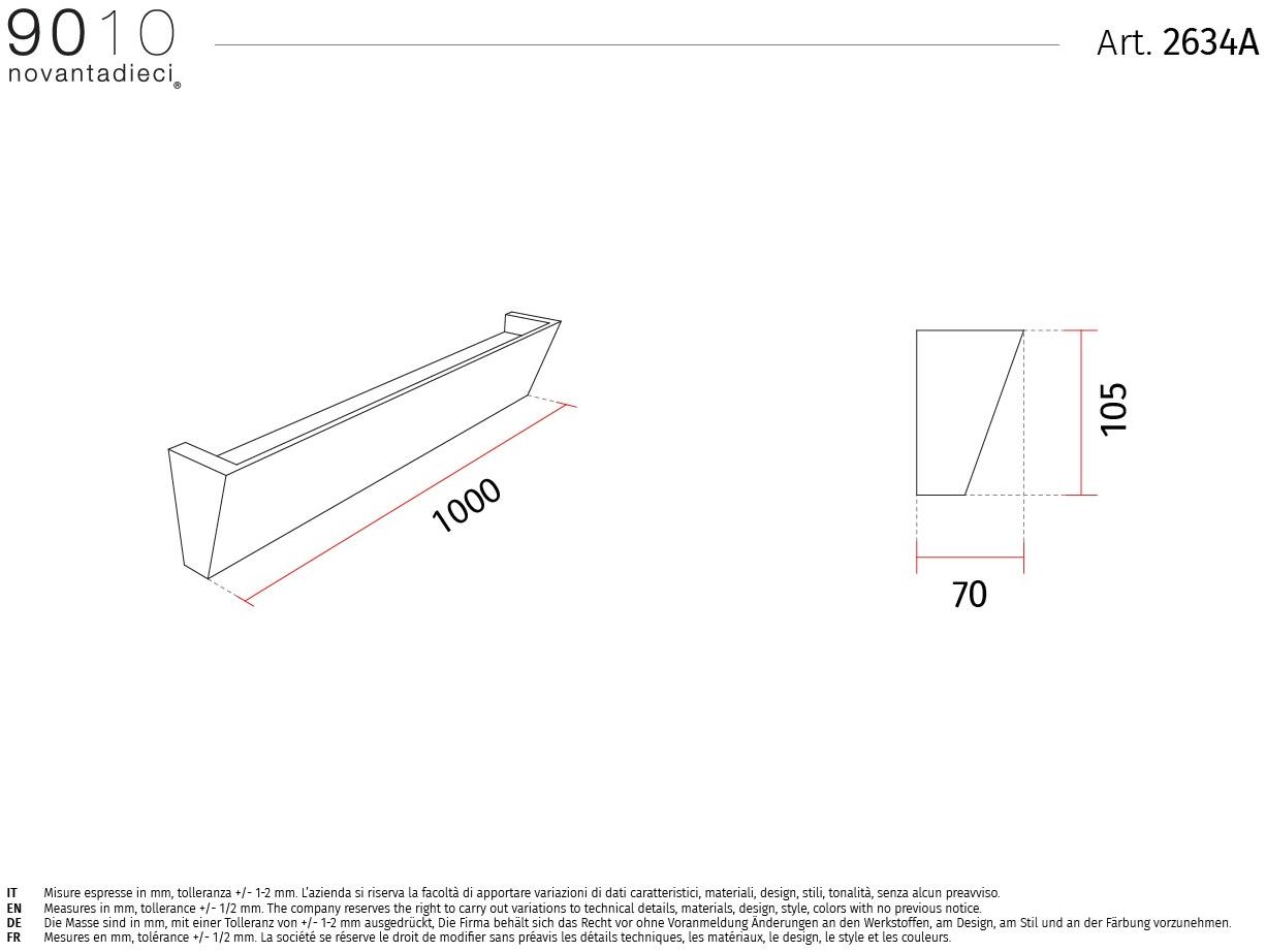 9010 novantadieci Регулируемый настенный светильник led из cristaly®  2634a/b/c/d  - Вид №1