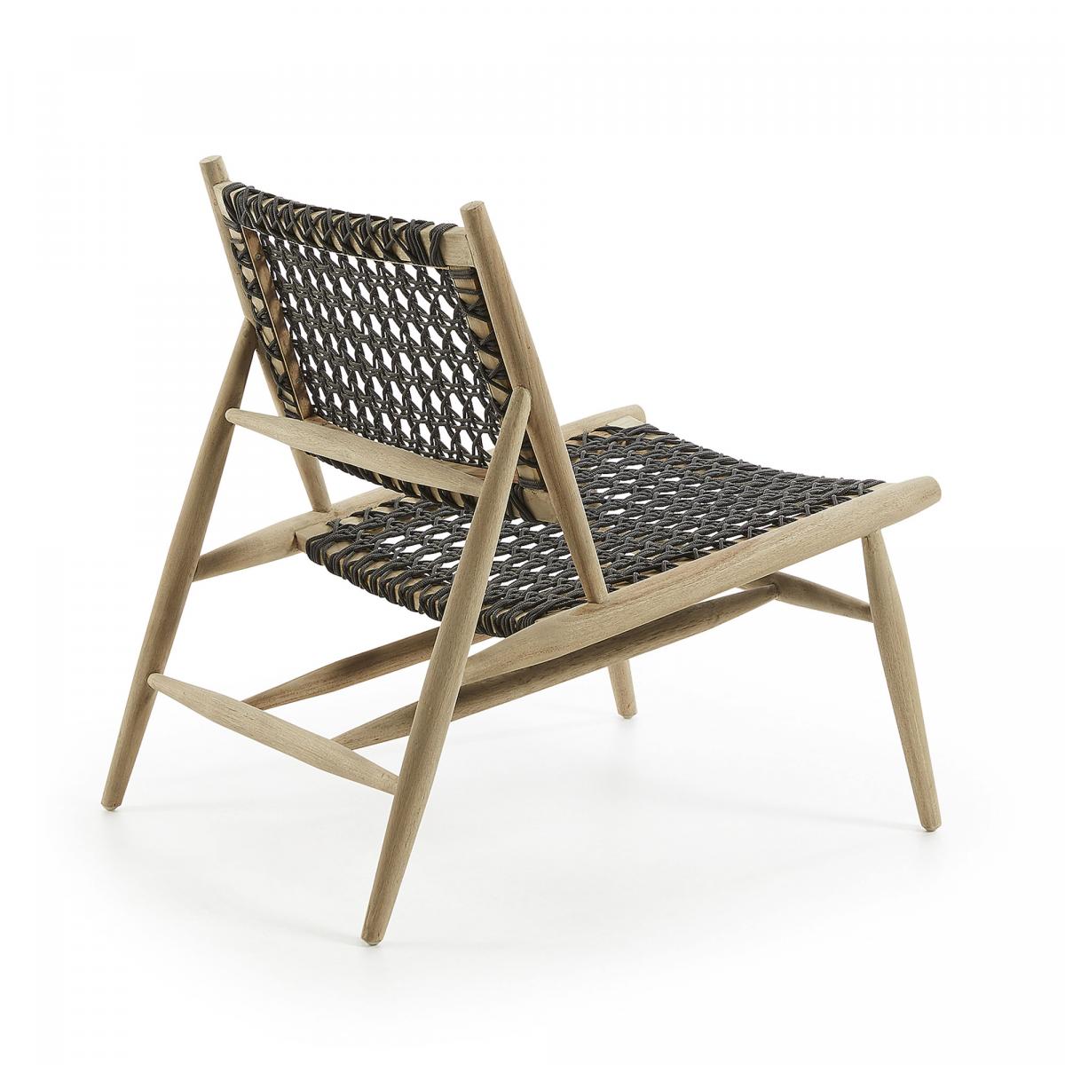 055109 Кресло из тикового дерева темно-серое La Forma Unika - Вид №1