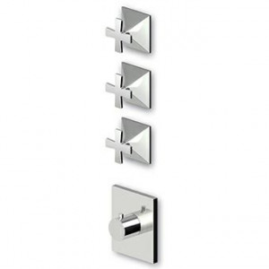 ZB1661 - R97822 Встроенный термостатический смеситель для душа 1/2 "с 3-мя запорными кранами. Zucchetti Bellagio