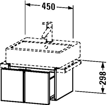 VE610304343 Vero Тумбочка подвесная Базальт матовый, декор Duravit - Вид №2