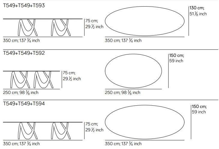 AMURA Овальный стол из дерева и стекла Nx sun-id-1481140 - Вид №7