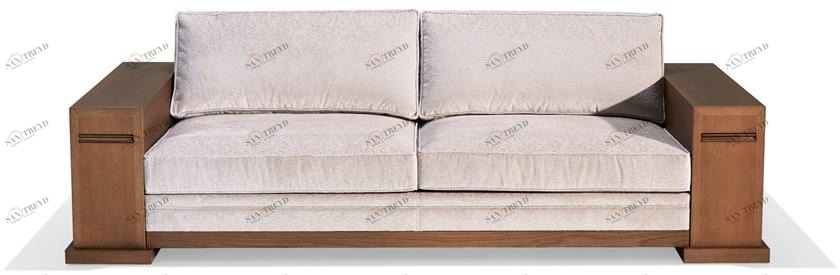 HUGUES CHEVALIER Кожаный диван с полкой для журналов Iconic sun-id-1488978