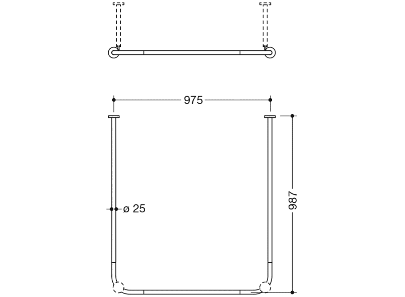 900.34.30040 Карниз HEWI System 900 - Вид №2