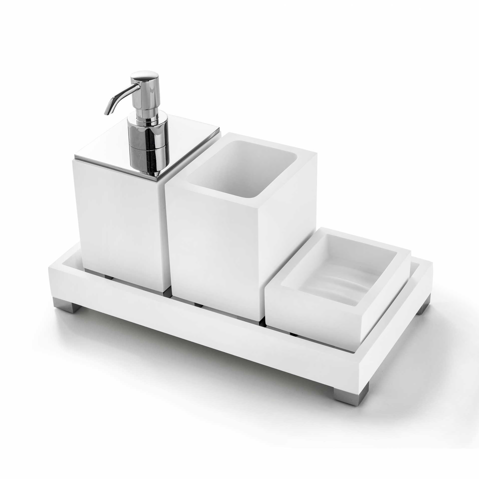 BEMDW97A 3SC Набор из 4 шт., стакан, дозатор, мыло, лоток Moderno Treesseci 3SC
