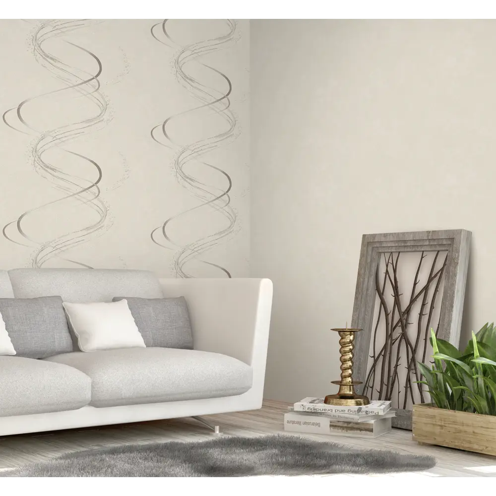 Обои флизелиновые ATELIERO Tornado бежевые абстрактные 1.06 м 89425432 STLM-1567166 - Вид №5