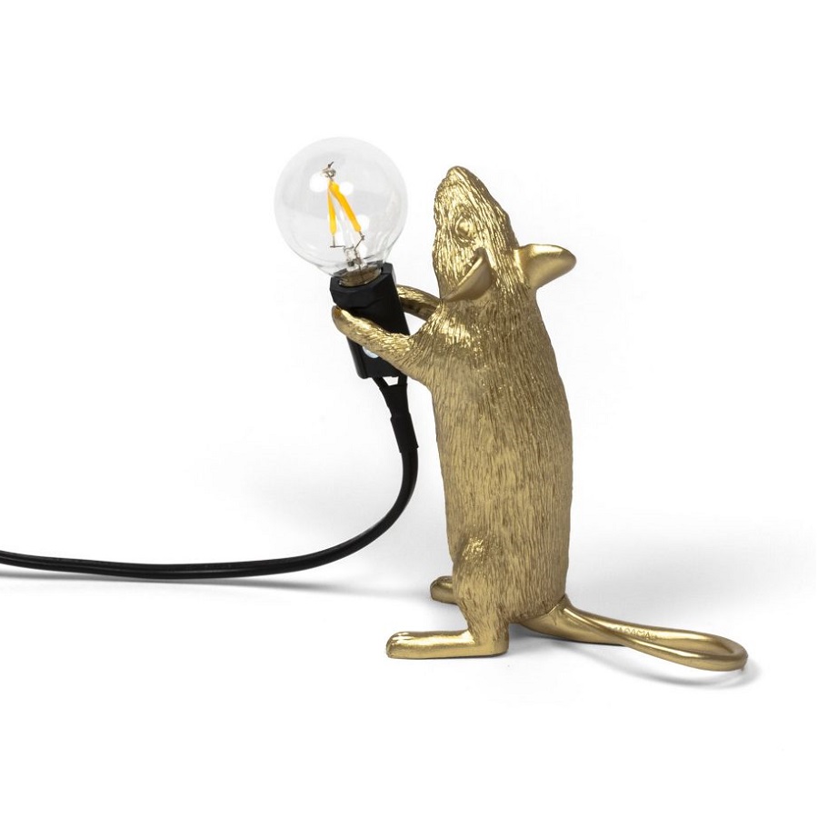 Светильник настольный Mouse Lamp Step, золотой Seletti 14948GLD - Вид №7