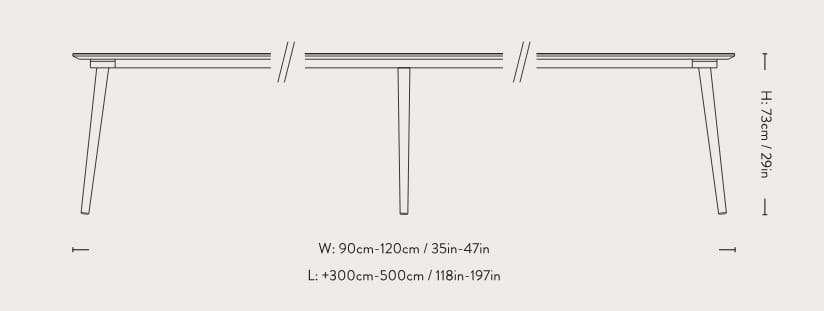 Прямоугольный стол для совещаний из дуба &Tradition In Between ARCH-00002372 - Вид №1