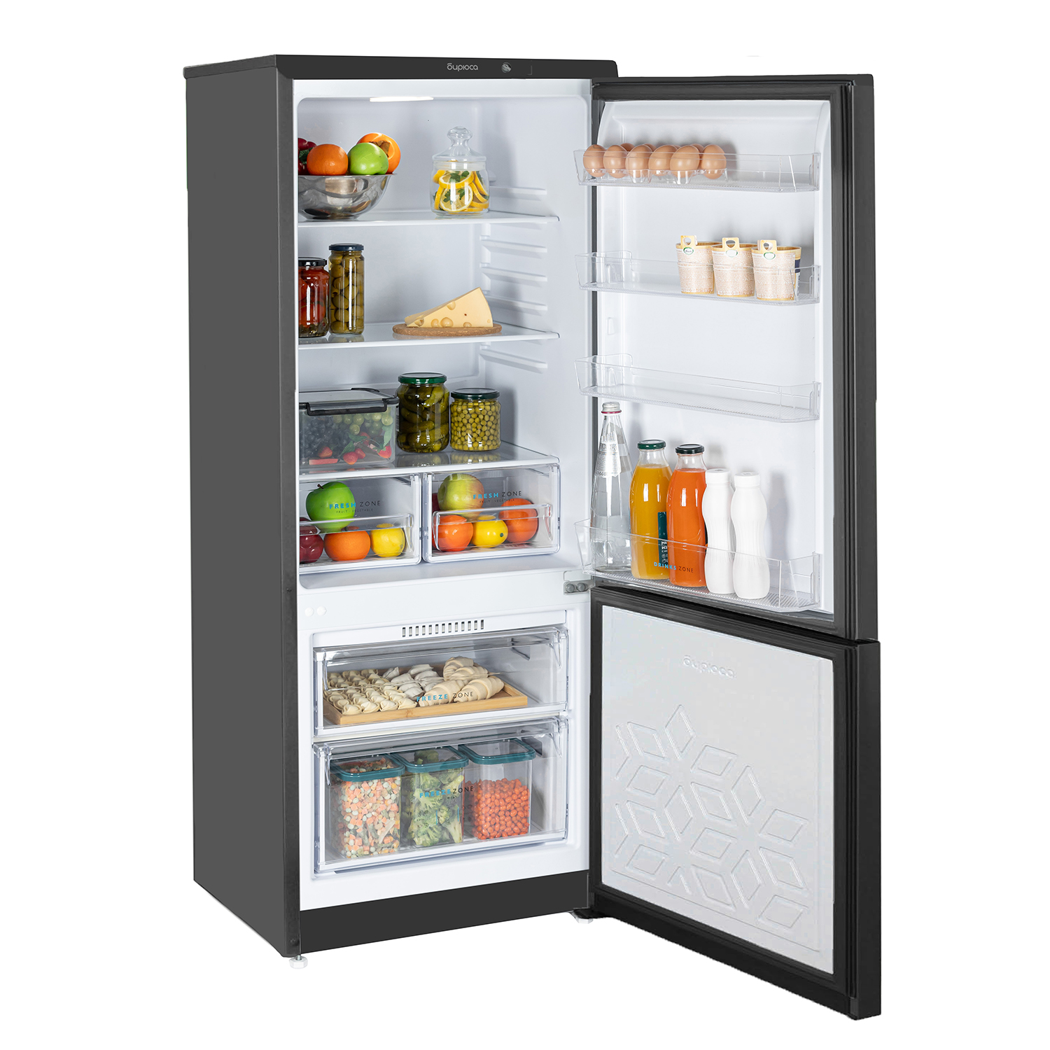 9248624 Холодильник с морозильником   Бирюса W551 серый STDN-0050182 - Вид №1