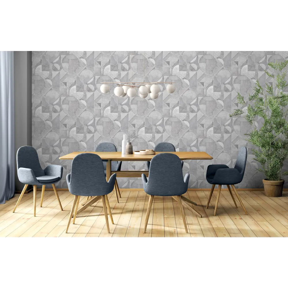 Обои флизелиновые Ateliero Cubus серые 1.06 м AT88194-06 STLM-2081610 - Вид №3