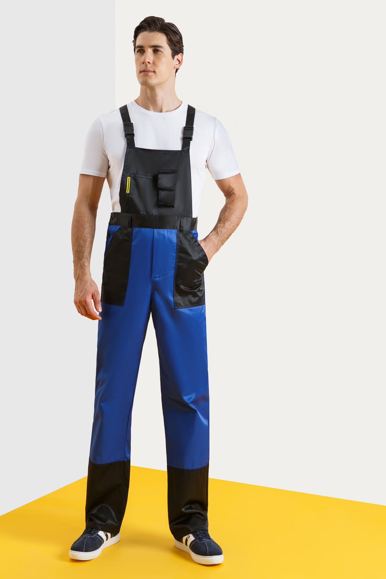 61643 Костюм "Мастер" василек-черный  Летняя спецодежда  размер 60-62/170-176  - Вид №2