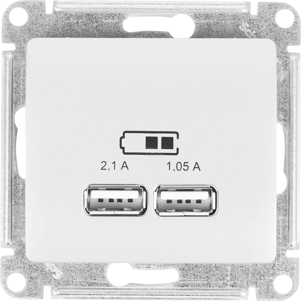 Schneider Electric Glossa — USB-розетка для одновременной зарядки двух устройств 84693597 STLM-0053742