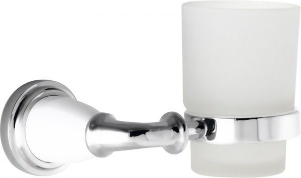 H9900/16CR Sanibano Zafiro, настенный стеклянный стакан, цвет хром 