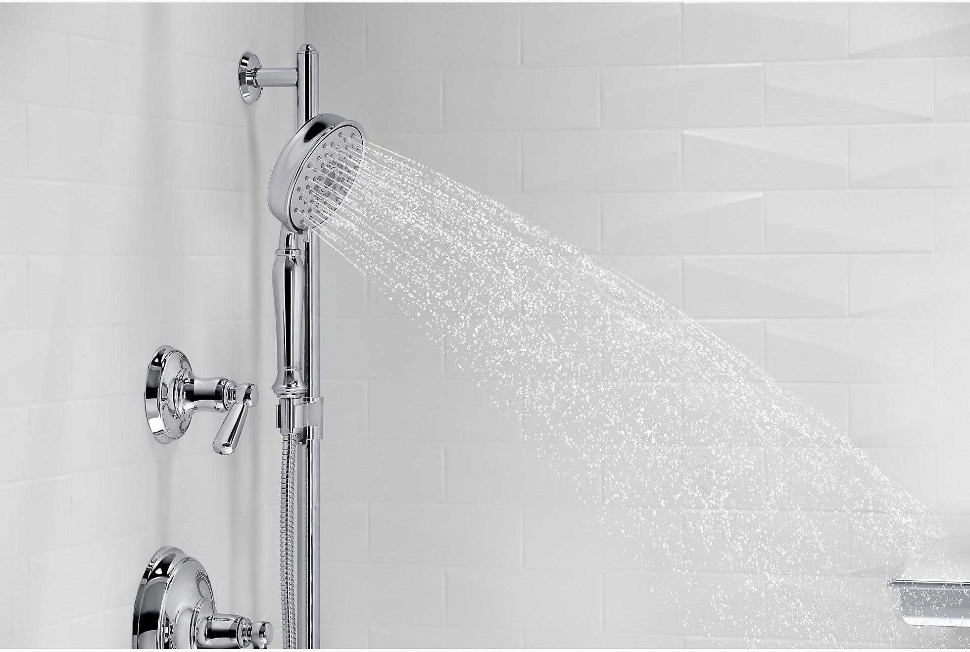 KOHLER Многофункциональный ручной душ Bancroft 2,5 галлона в минуту с технологией впуска воздуха Katalyst K-22163-2BZ  - Вид №5