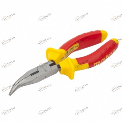 Длинногубцы изогнутые Insulated 160мм двухкомпонентные рукоятки MATRIX PROFESSIONAL 12540