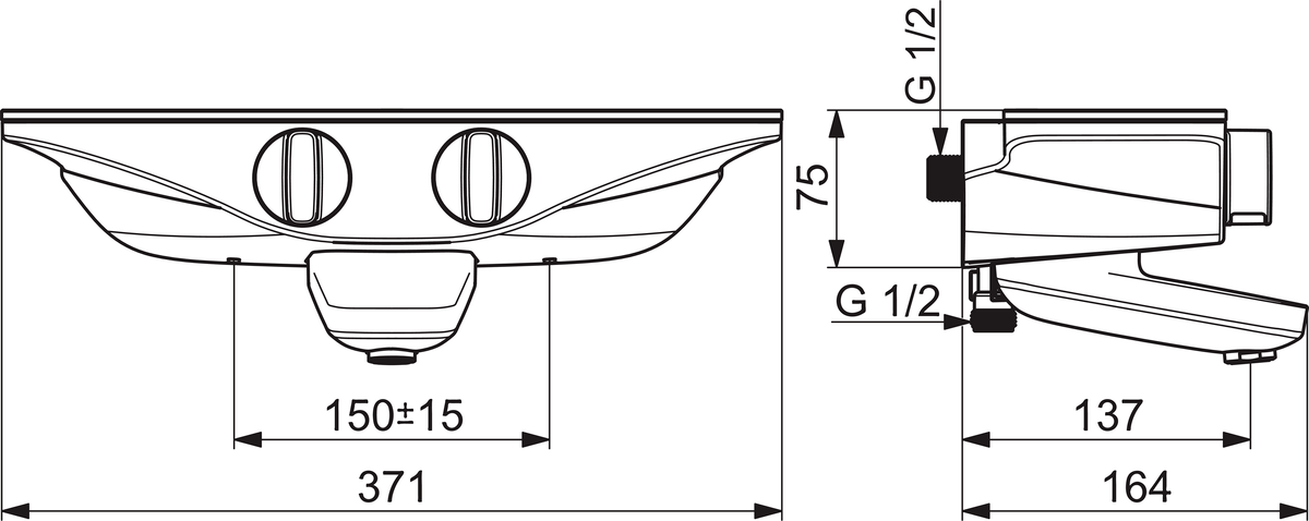 Oras 7540U-11 Cмеситель для ванны и душа 7540U-11 Esteta Хром/Белый  - Вид №1