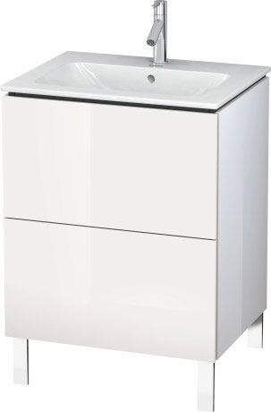 LC662508989 Тумбочка напольная L-Cube #LC6625 620 x 481 мм Фланелево-серый глянцевый лак Duravit - Вид №2