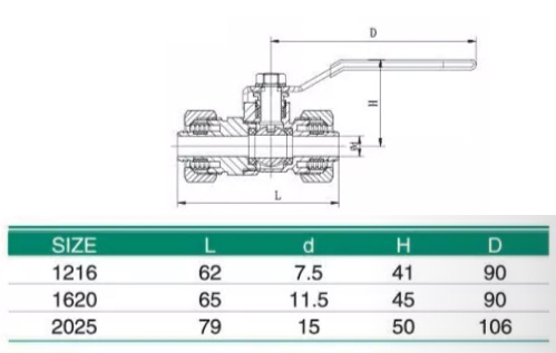 21402 Кран шаровой 16-20мм для металлопластиковых труб прямой, латунь, ручка LAB.Space  - Вид №1