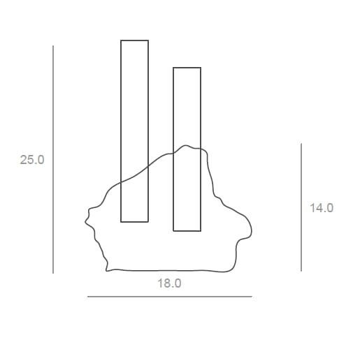 Ваза из оникса и нержавеющей стали VESTA FURNITURE метеориты ARCH-00123078 - Вид №5