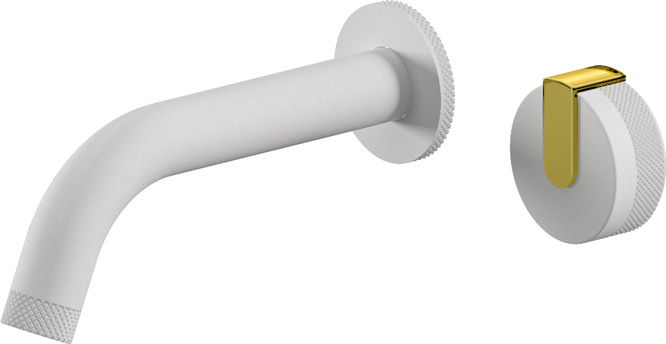 E-11535-R1WT-L1PB-WT Настенный прогрессивный смеситель скрытого монтажа для раковины GRAFF MOD+