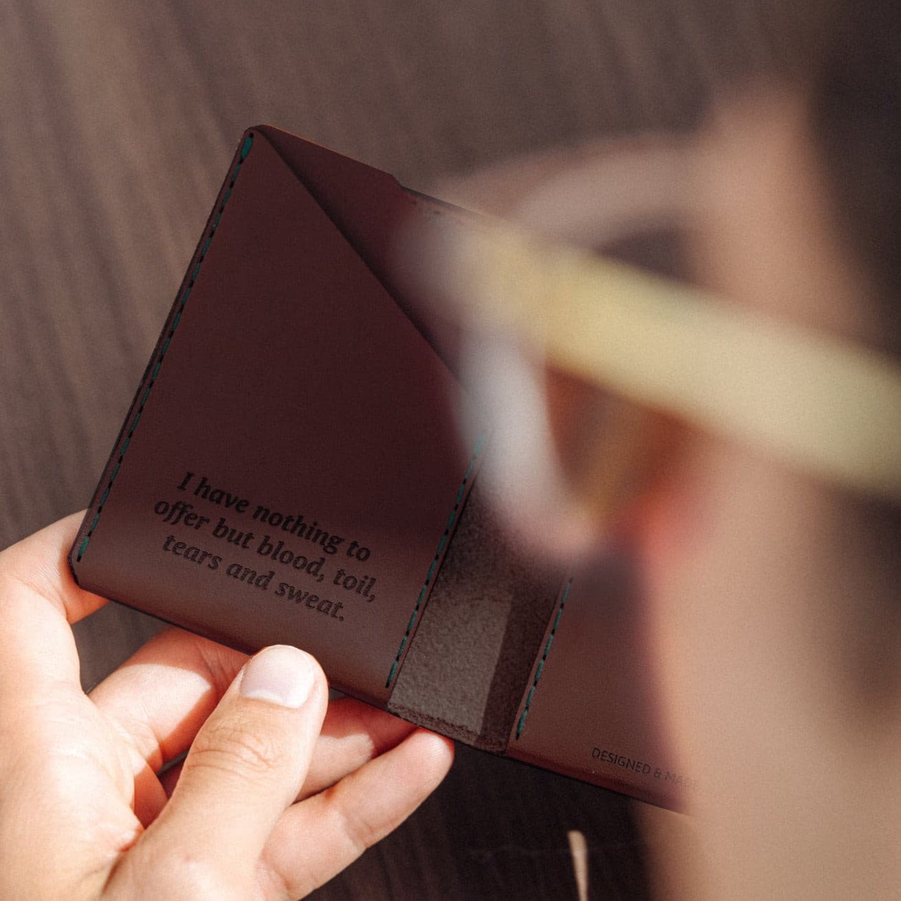 W106CHES Кошелек Winston - Каштан Wingback  - Вид №9