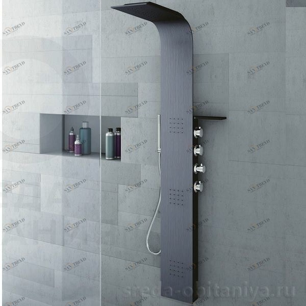 Душевая колонна Lama Alulife Charcoal grey 4LAA2N0C Gruppo Geromin